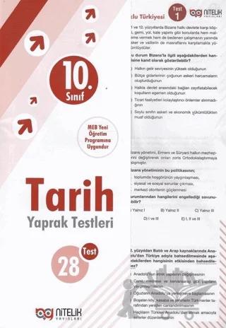10. Sınıf Tarih Yaprak Test