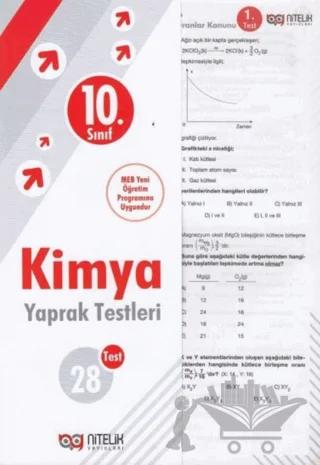 10. Sınıf Kimya 28 Yaprak Test