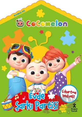 Evde Şarkı Partisi - Cocomelon Boyama Evi – Kolektif – Doğan Çocuk kitap kapağı