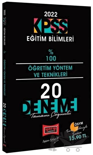 2022 KPSS Eğitim Bilimleri Öğretim Yöntem Teknikleri %100 20 Deneme Çözümlü