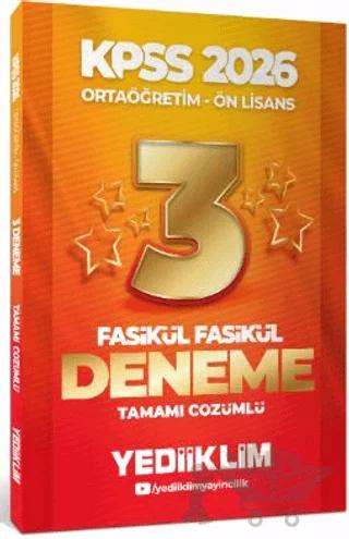2026 KPSS Ortaöğretim - Önlisans Genel Yetenek Genel Kültür Tamamı Çözümlü 3 Yıldız Fasikül Deneme