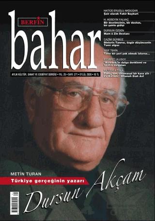 Berfin Bahar Aylık Kültür Sanat ve Edebiyat Dergisi Sayı: 271 Eylül 2020