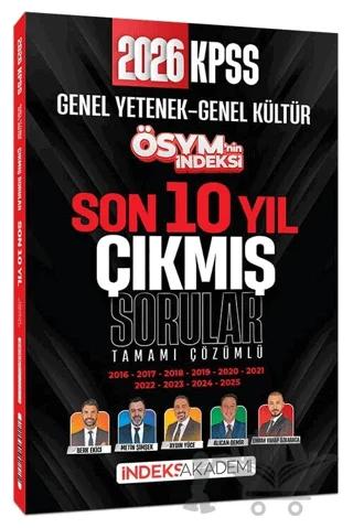2026 KPSS Genel Yetenek Genel Kültür ÖSYM nin İndeksi Çıkmış Sorular Son 10 Yıl Çözümlü