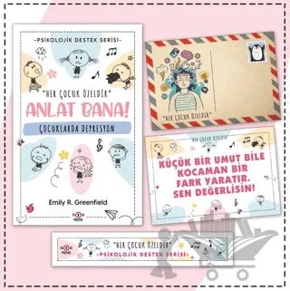 Çocuklar İçin Psikolojik Destek Serisi - Çocuklarda Depresyon - Kartpostal ve Ayraç