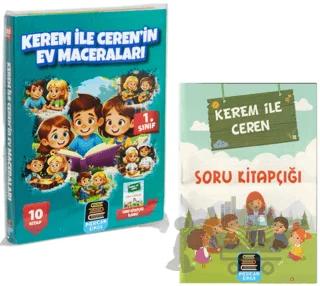 1. Sınıf Okuma Seti Kerem İle Ceren Ev Maceraları 10 Kitap + Soru Kitapçığı İlaveli