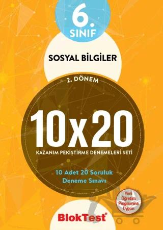 6. Sınıf 2. Dönem Sosyal Bilgiler 10x20 Kazanım Pekiştirme Denemeleri Seti