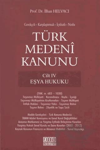 Türk Medeni Kanunu (4 Cilt Takım)