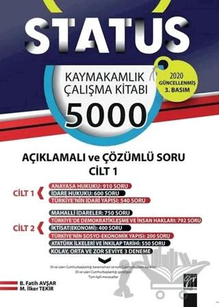 Status Kaymakamlık Çalışma Kitabı 5000 Açıklamalı ve Çözümlü Soru 2 Cilt Takım
