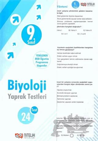 9. Sınıf Biyoloji Yaprak Test