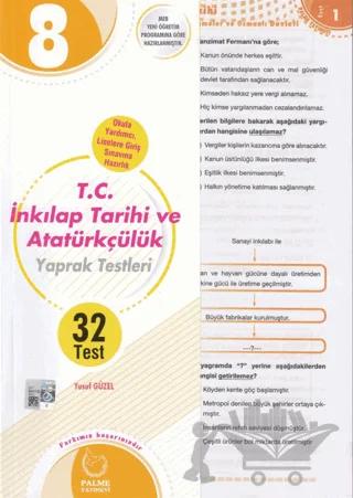 8. Sınıf T.C. İnkılap Tarihi ve Atatürkçülük Yaprak Test