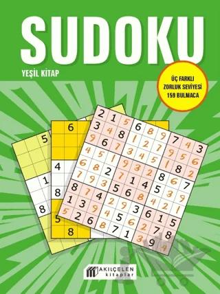 Sudoku Yeşil Kitap - Üç Farklı Zorluk Seviyesi 159 Bulmaca
