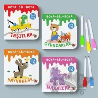 Boya-Sil-Boya (4 Kitap + 5 Kalem Seti)