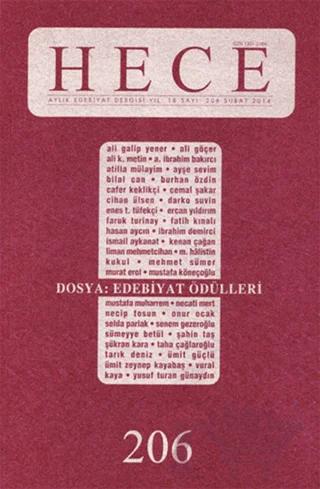Hece Aylık Edebiyat Dergisi Sayı: 206