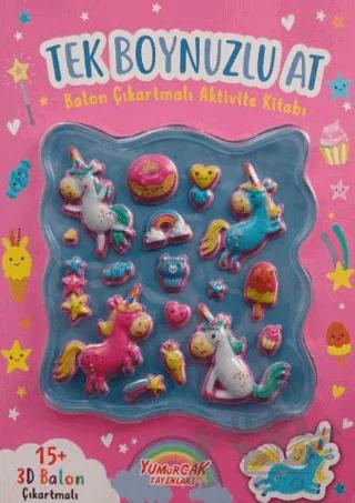 Tek Boynuzlu At Balon Çıkartmalı Aktivite Kitabı
