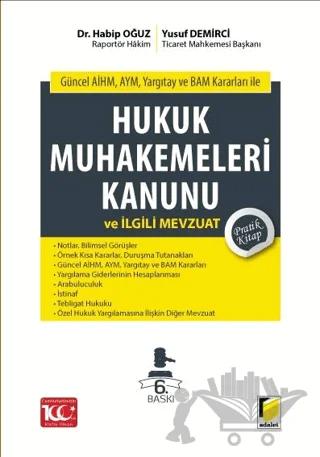 Hukuk Muhakemeleri Kanunu ve İlgili Mevzuat Pratik Kitap