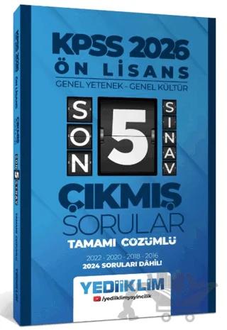 2026 Ön Lisans Genel Yetenek - Genel Kültür Tamamı Çözümlü Son 5 Sınav Çıkmış Sorular (2024 Soruları Dahil)