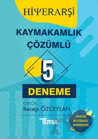 Hiyerarşi Kaymakamlık Tamamı Çözümlü 5 Deneme – Recep Özceylan – Temsil Kitap kitap kapağı