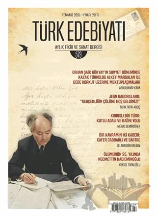 Türk Edebiyatı Dergisi Sayı: 573 Temmuz 2021