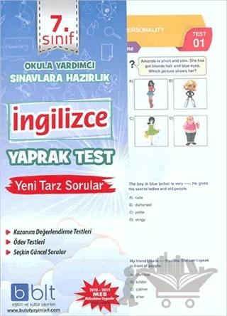 7. Sınıf İngilizce Yaprak Test