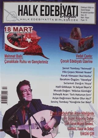 Halk Edebiyatı Dergisi Sayı: 23 Mart-Nisan 2018