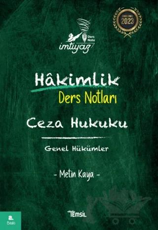 İmtiyaz Ceza Hukuku Genel Hükümler Hakimlik Ders Notları
