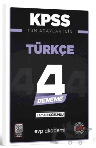 KPSS Tüm Adaylar İçin Türkçe 4 Deneme Tamamı Çözümlü