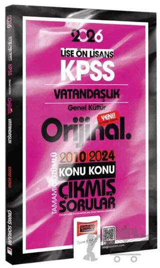 2026 KPSS Lise-Önlisans Vatandaşlık Orijinal 2010-2024 Konu Konu Çıkmış Sorular