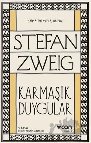 Karmaşık Duygular – Stefan Zweig – Can Yayınları kitap kapağı