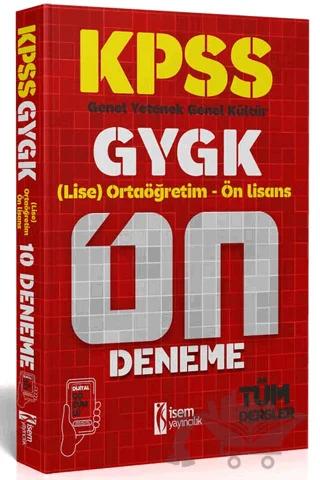 2024 KPSS GYGK Ortaöğretim Ön Lisans 10 Deneme Dijital Çözümlü