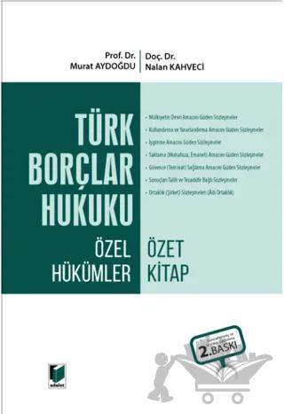 Türk Borçlar Hukuku Özel Hükümler Özet Kitap