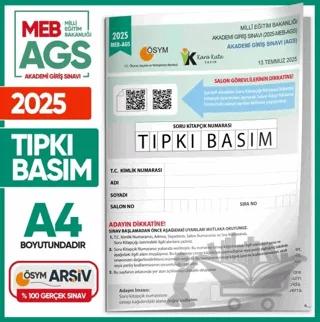 2025 MEB AGS Tıpkı Basım Çıkmış Soru ÖSYM Kitapçığı Tam Hali Video/PDF Çözümlü Türkiye Geneli