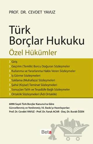 Türk Borçlar Hukuku - Özel Hükümler