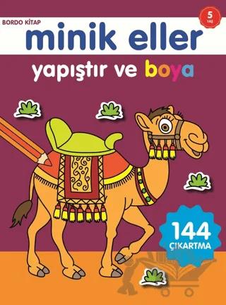 Minik Eller Yapıştır Ve Boya - Bordo Kitap