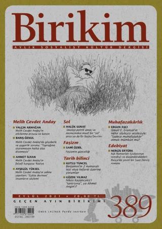 Birikim Aylık Sosyalist Kültür Dergisi Sayı: 389 Eylül 2021
