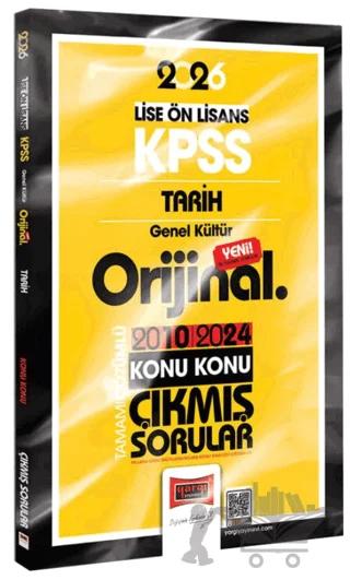 2026 KPSS Lise-Önlisans Tarih Orijinal 2010-2024 Konu Konu Çıkmış Sorular