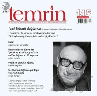 Temrin Düşünce ve Edebiyat Dergisi Sayı: 145 Eylül - Ekim 2025