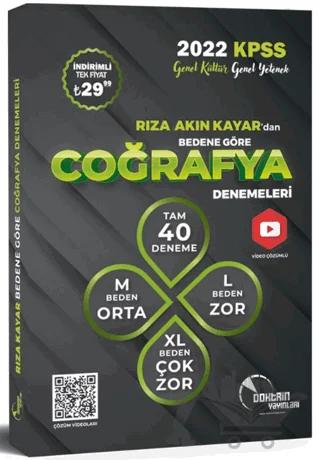 2022 KPSS Coğrafya Bedene Göre 40 Adet Çözümlü Deneme Sınavı