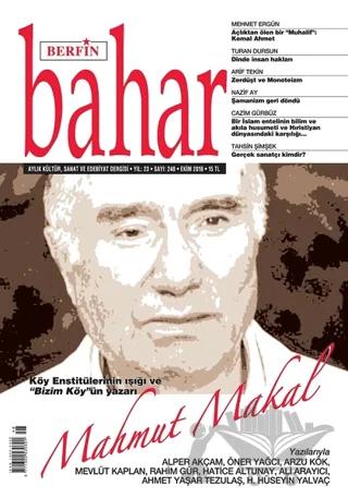 Berfin Bahar Aylık Kültür Sanat ve Edebiyat Dergisi Sayı: 248 Ekim 2018