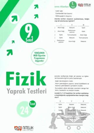 9. Sınıf Fizik Yaprak Test