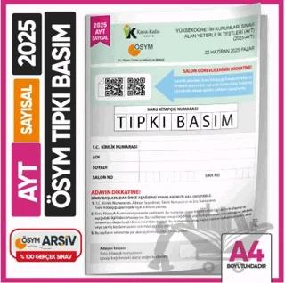 2025 YKS-AYT Sayısal (SAY) ÖSYM Tıpkı Basım Çıkmış Soru Deneme Kitapçığı