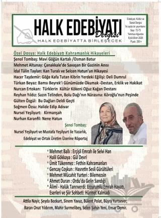 Halk Edebiyatı Dergisi: 73-74 Temmuz - Ağustos / Eylül - Ekim 2026