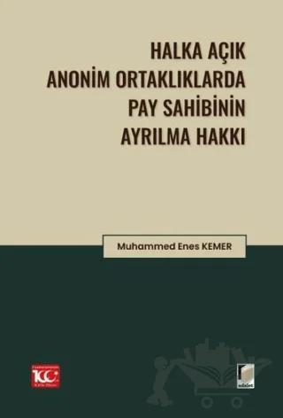 Halka Açık Anonim Ortaklıklarda Pay Sahibinin Ayrılma Hakkı