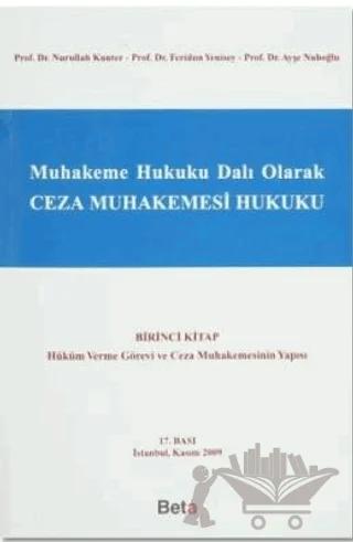 Muhakeme Hukuku Dalı Olarak Ceza Muhakemesi Hukuku - Birinci Kitap