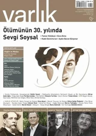 Varlık Edebiyat ve Kültür Dergisi Sayı: 1306 Temmuz 2016