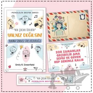 Çocuklar İçin Psikolojik Destek Serisi - Çocuklarda Travma Sonrası Stres Bozukluğu - Kartpostal ve Ayraç