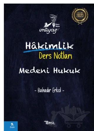 İmtiyaz Medeni Hukuk Hakimlik Ders Notları – Bahadır Erkol – Temsil Kitap kitap kapağı
