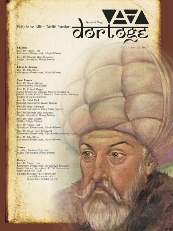 Dörtöğe Felsefe ve Bilim Tarihi Yazıları Hakemli Dergi Yıl: 14 Sayı:28