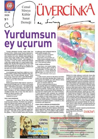 Üvercinka Dergisi Sayı: 63 Ocak 2020