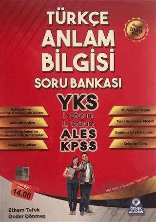 Türkçe Anlam Bilgisi Soru Bankası