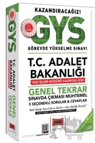 2025 T.C Adalet Bakanlığı Yazı İşleri Müdürü Kadrosu İçin Genel Tekrar